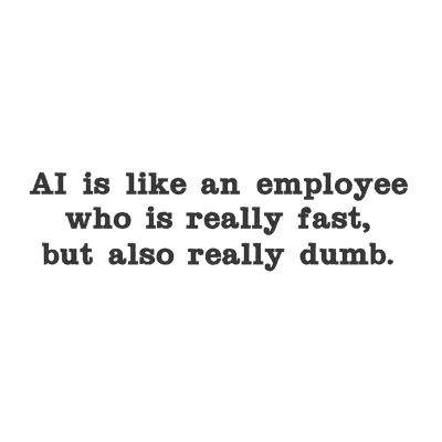 "AI employee" bestickte Herren T-Shirt Bio-Baumwolle 175/m²