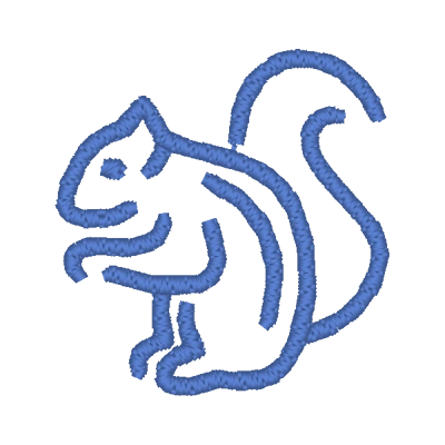 Stickmotiv Eichhörnchen mit Wunschtext individuell personalisierte Bestickung