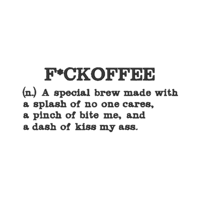 "F*CKOFFEE" bestickter Unisex Hoodie Bio-Baumwolle 300g/m²