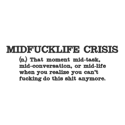 "MIDFUCKLIFE CRISIS" bestickte Herren T-Shirt Bio-Baumwolle 175/m²