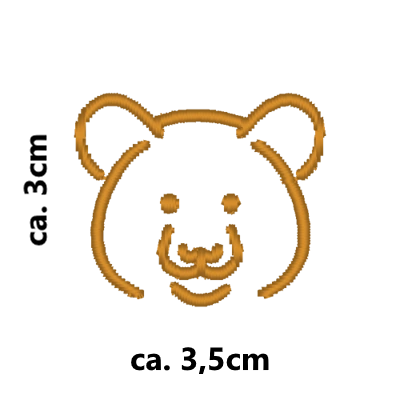 Stickmotiv Bär mit Wunschtext individuell personalisierte Bestickung