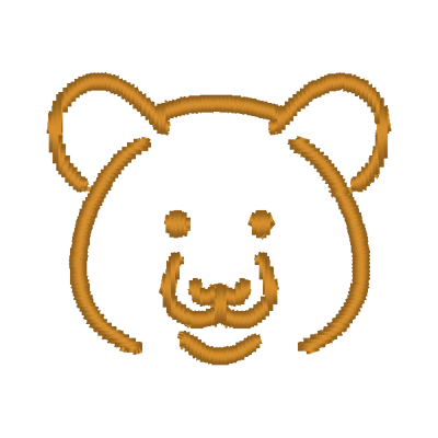 Stickmotiv Bär mit Wunschtext individuell personalisierte Bestickung