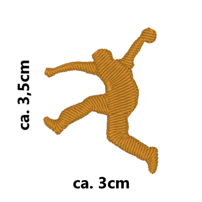 Stickmotiv Bossler-Spieler mit Wunschtext individuell personalisierte Bestickung