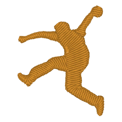 Stickmotiv Bossler-Spieler mit Wunschtext individuell personalisierte Bestickung