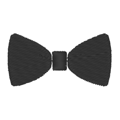 Stickmotiv Fliege/Querbinder mit Wunschtext individuell personalisierte Bestickung