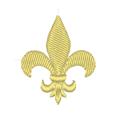 Stickmotiv Fleur-de-lis mit Wunschtext individuell personalisierte Bestickung