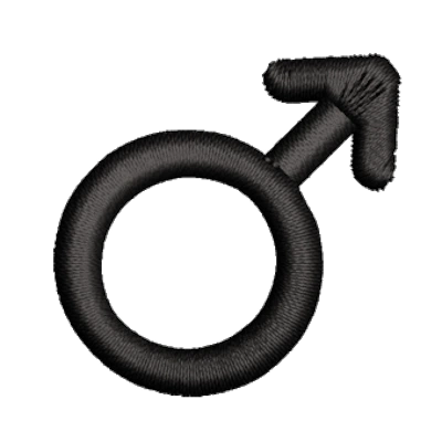 Stickmotiv Male/Mann mit Wunschtext individuell personalisierte Bestickung