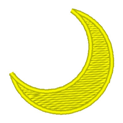 Stickmotiv Mond mit Wunschtext individuell personalisierte Bestickung