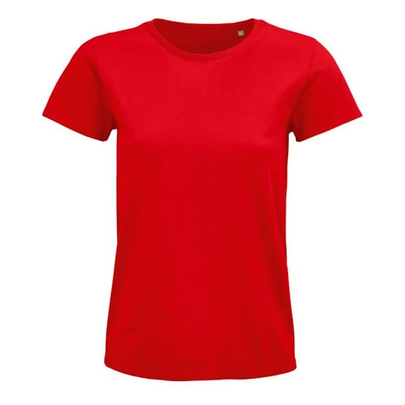 besticktes Bio Baumwoll Frauen T-Shirt