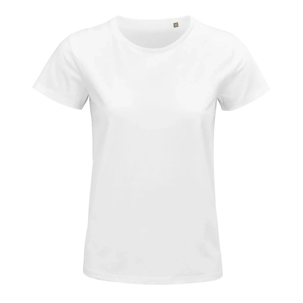besticktes Bio Baumwoll Frauen T-Shirt