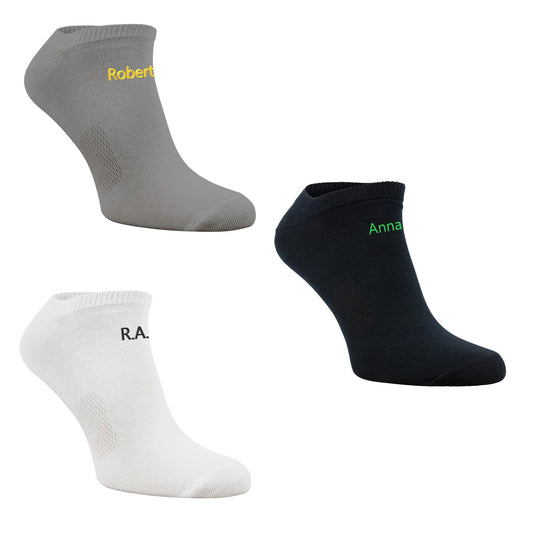Sneaker-Socken mit Namen bestickt